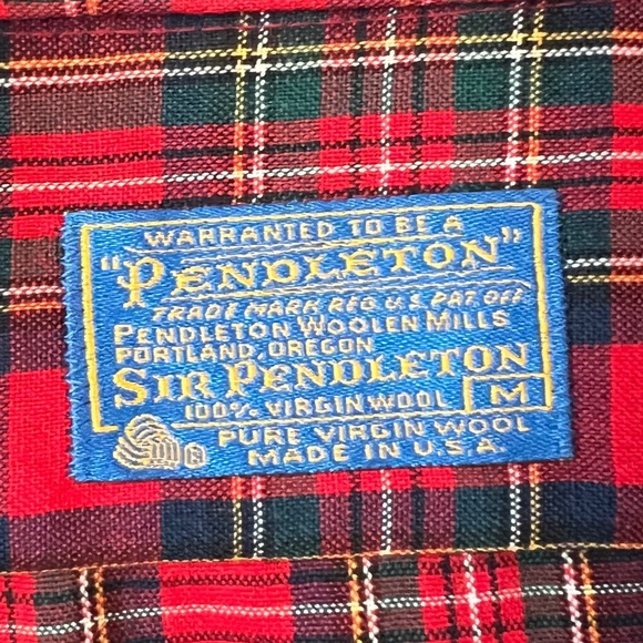 EUC Pendleton Royal Stewart Tartan Pure Virgin Wool Button Down Sz M - Picture 6 of 12